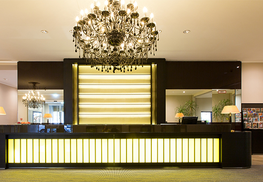 Light Creates Atmosphere at the Reception Desk