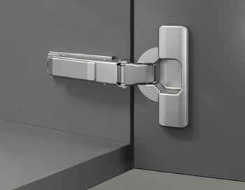 Concealed hinge, Häfele Metalla 510 A/SM 110°, half overlay mounting/twin mounting