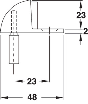 Floor mounted door stop, Zinc alloy, for screw fixing, Startec