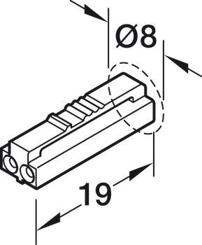 Motion detector, Loox5, for Häfele Loox drawer profile, 12 V