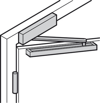 Door closer, Startec DCL 61, with guide rail
