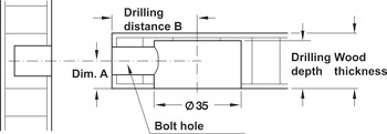Connecting bolt, S35, Maxifix system, for drill hole ⌀ 5 mm