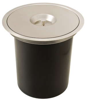 Single waste bin, aluminium bucket, 5 litres