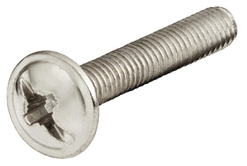 Threaded screw, Flat head, M4 combination cross slot, head ⌀ 10 mm, zinc plated