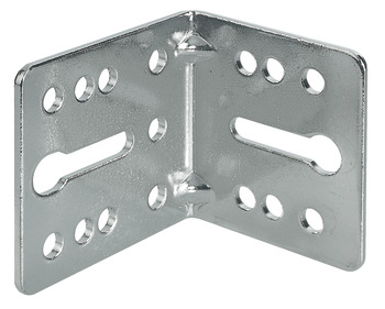 Universal bracket, steel, with 2 keyholes