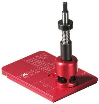 Drill guide set, Häfele Red Jig for Rafix 20 cabinet connector