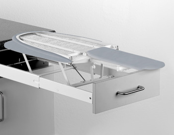 Ironing board, Ironfix, for installation behind drawer front panel