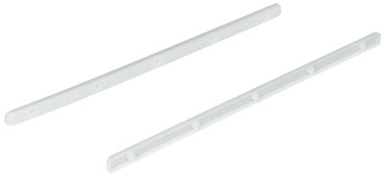 Guide rail, suitable for drawers with 17 mm groove, plastic, guide rails
