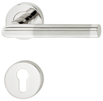 Door handle set, Stainless steel, Startec, model LDH 2171 Bicolor