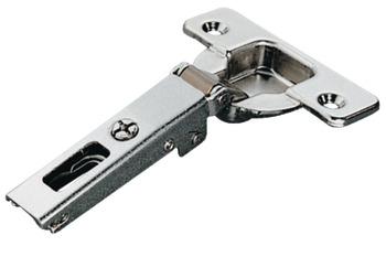 Concealed hinge, Häfele Metalla 510 A/SM 105°, for thin wooden doors from 10 mm and above, full overlay mounting