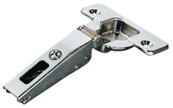 Concealed hinge, Häfele Metalla 510 A/SM 105°, for thin wooden doors from 10 mm and above, full overlay/half overlay mounting