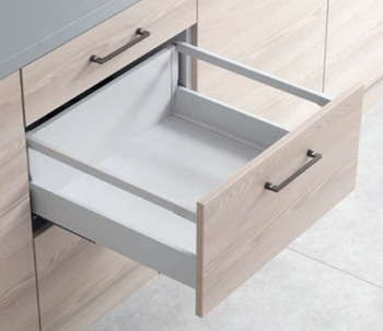 Drawer set, Häfele Matrix Box S35, height 199 mm, drawer side height 84 mm, load bearing capacity 35 kg, with soft closing mechanisms