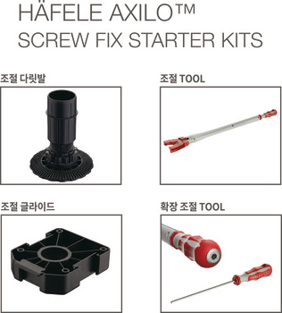 Häfele AXILO™ 78, Starter Kits, Screw Fix