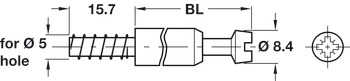 연결 볼트, S35, 맥시픽스 시스템, 드릴 홀 Ø 5 mm
