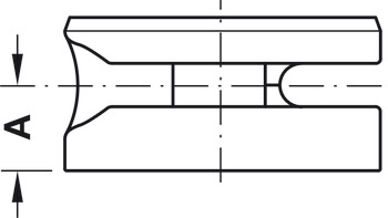 커넥터 하우징, Häfele 맥시픽스, 목재 두께 19 mm