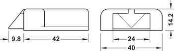 범용 도어 콘택트 스위치, 스냅인 커넥터용 헤펠레 룩스 모듈러