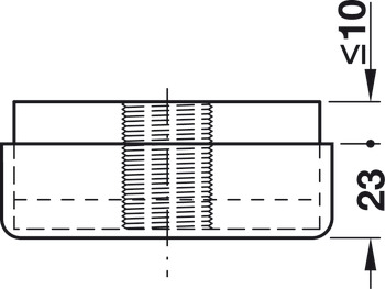 가구용 글라이드, 스크류 고정용, 2개, 높이 조절 장치 23-33 mm