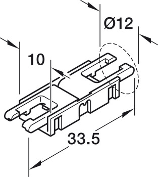 클립 커넥터, 헤펠레 룩스5 LED 줄 조명 8 mm 2핀(모노크롬)