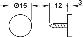 자석 캐치, 당김 3.0–4.0 kg, 프레스 피팅용, 원형
