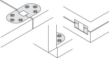 폴딩 리프 힌지, 폴딩 테이블 및 재봉틀 테이블, 폴딩 테이블 피팅