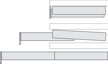 인출식 테이블 피팅, Kesseböhmer 톱플렉스, 고정형 전면 판넬